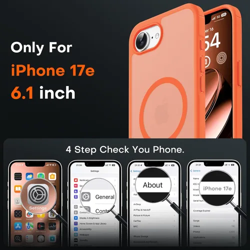 Miniatura 942 de TOCOL Funda para iPhone 11, compatible con Magsafe, protección completa de cámara, imanes integrados, protección contra caídas, funda translúcida