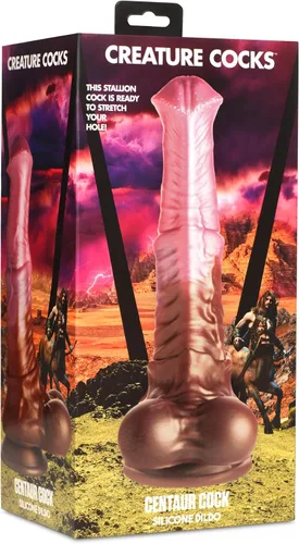 Miniatura 6 de CREATURE COCKS Consolador de silicona Centaur para hombres, mujeres y parejas. Consolador de fantasía con arnés compatible. Base de ventosa fuerte