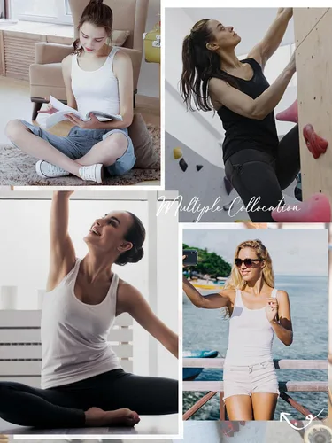 Miniatura 5 de AMVELOP - Camiseta básica sin mangas para mujer, ropa interior, camiseta sin mangas en paquete de 2-4