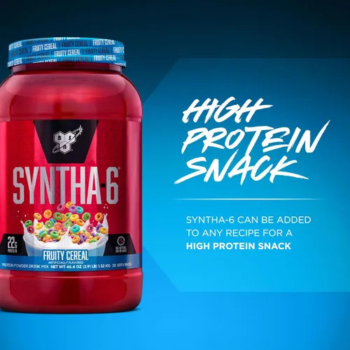 Miniatura 4 de BSN SYNTHA-6 Proteína Premium en Polvo con 6g de Fibra, Proteína de Suero, Caseína Micelar, Mezcla de Proteína de Leche Aislada, 5g de Grasa, Cereal