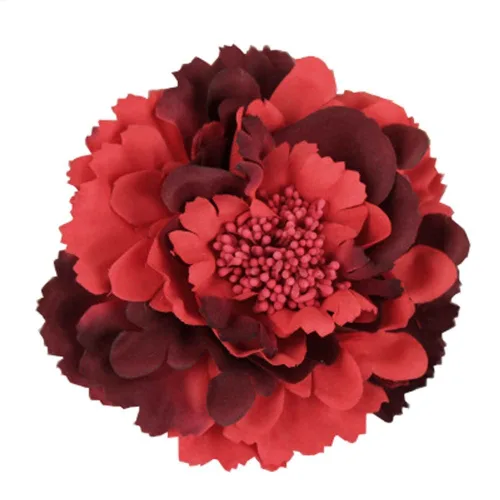 Miniatura 19 de Broche de flores de peonía bohemio para mujer, broche de flores para viajes, fiestas, festivales PF-11 (negro) (paquete de 1)