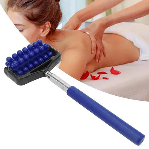 Miniatura 6 de Rodillo de masaje de espalda, rodillo telescópico masajeador de goma para dolor muscular, cuello, brazo, pierna, espalda, cuerpo hombres y mujeres
