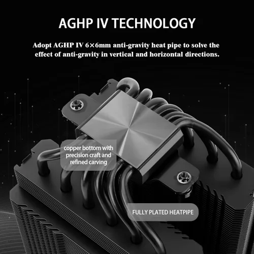 Miniatura 2 de Thermalrlght Peerless Assassin 120 SE Enfriador de aire negro para CPU, 6 tubos de calor, ventiladores duales TL-C12C PWM, refrigeración de CPU