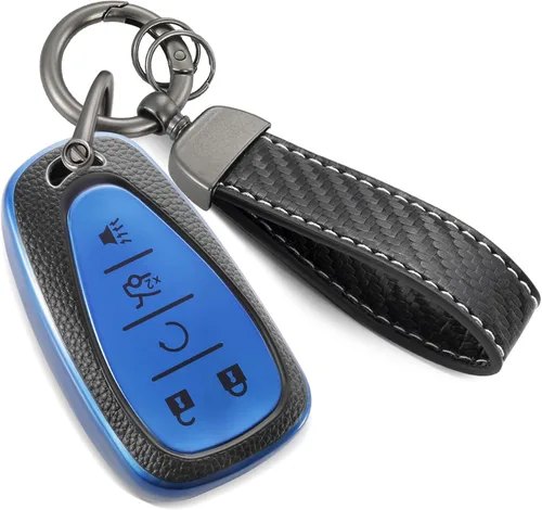 Miniatura 25 de Funda para llavero Buick con llavero de cuerda trenzada de metal, funda suave mejorada para Avenir Envision Encore Chevy Suburban Tahoe GMC Yukon