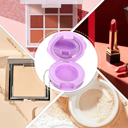 Miniatura 7 de FRCOLOR Tarros cosméticos compactos recargables, paquete de 4 unidades de 1.29 x 1.29 x 0.51 pulgadas, contenedores portátiles vacíos para lápiz