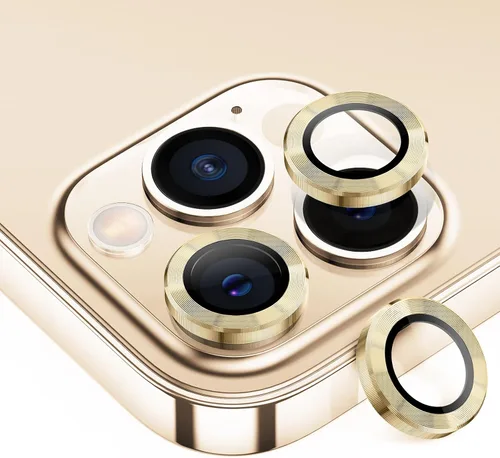 Miniatura 13 de Tensea Protector de lente de cámara para iPhone 13 Pro, iPhone 13 Pro Max, protector de pantalla de vidrio templado 9H, anillo individual de metal