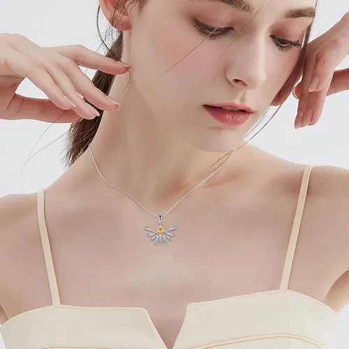 Miniatura 6 de YFN Zelda NecklaceAbalone Shell Zelda Necklace Sterling Silver Anime Jewelry Zelda Jewelry Gifts for Men Women Boys