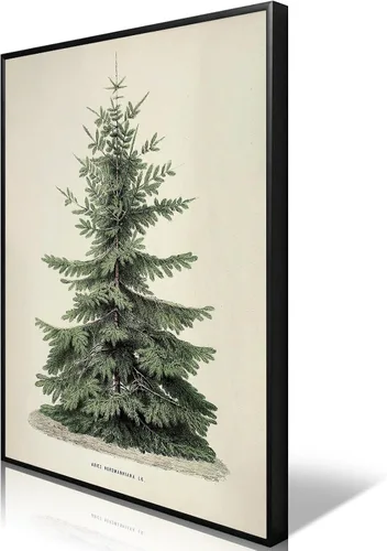 Miniatura 7 de Huabsad Arte de pared vintage de Navidad, regalos retro para niños, niñas lindas abrazando ciervos, impresiones estéticas de imágenes rústicas