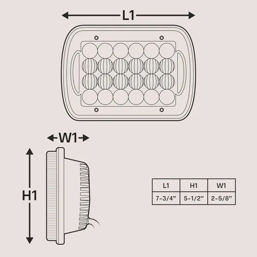 Miniatura 7 de TRUE MODS 7x6 5x7 H6054 Faros LED negros H4 2B1 Reemplazo de haz sellado Lámpara de cabeza para Jeep Wrangler YJ Cherokee XJ Chevy Express Ford