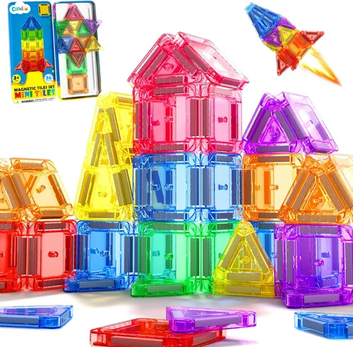 Miniatura 7 de Coodoo Juguetes de Dinosaurio Fichas Magnéticas 3D Dinosaurios Móviles para Niños 3-5 5-7 Juguetes Sensoriales para Exteriores para Niños Pequeños