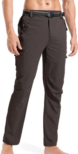 WENRONSTA Pantalones cargo de senderismo para hombre, secado rápido, ligeros, impermeables, 6 bolsillos, para exteriores, pesca, montaña,