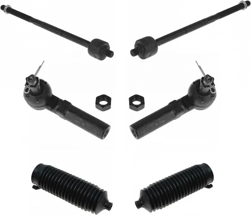 Miniatura 17 de TRQ Kit de dirección interior y exterior para lado del conductor y del pasajero delantero, con cremallera de dirección y fuelle de piñón compatible
