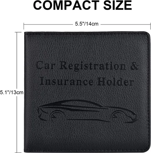 Miniatura 5 de Cacturism Soporte para registro y seguro de automóvil, guantera de vehículo, organizador de automóvil para hombres y mujeres, funda de accesorios