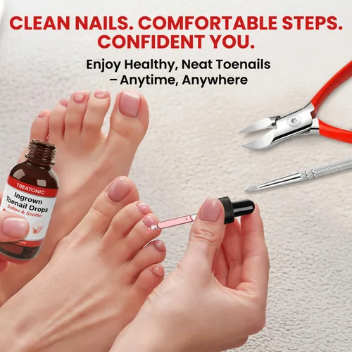 Miniatura 7 de Treatonic Kit de Tratamiento de Uñas Encarnadas – Gotas Suavizantes de Uñas y Conjunto de Cortaúñas de Precisión para Eliminación para el Cuidado