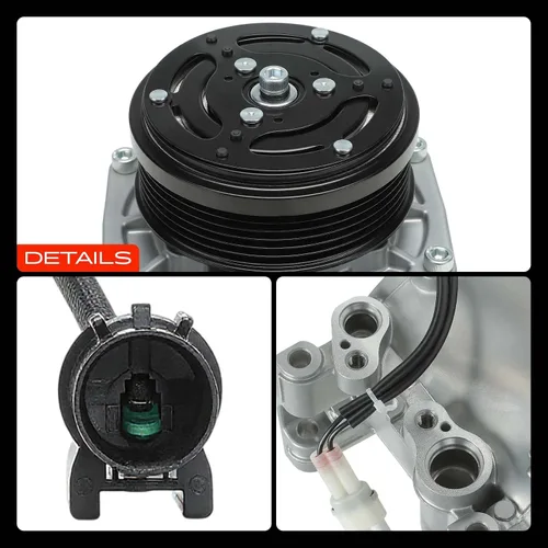 Miniatura 9 de A-Premium Compresor de aire acondicionado con embrague compatible con Mitsubishi Eclipse 3.8L 2006-2010, Eclipse 2012, Galant 3.8L 2004-2009