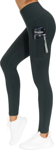 Miniatura 5 de THE GYM PEOPLE - Pantalones deportivos gruesos de tiro alto, con bolsillos y control de abdomen, leggings para entrenar, correr, hacer yoga