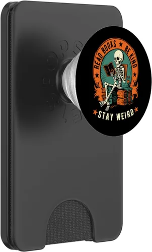 Miniatura 7 de Leer Libros Be Kind Stay Weird Esqueleto Lectura Gótica Bookish PopSockets Intercambiables PopGrip