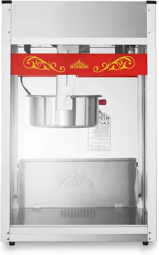 Miniatura 5 de Olde Midway Máquina comercial para hacer palomitas de maíz con hervidor extra grande de 16 onzas, color rojo