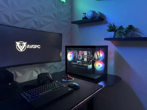 Miniatura 6 de Hellfire Gaming PC AMD Ryzen 5 9600X; Radeon RX 9060 XT 16GB VRAM; 32GB DDR RAM; 1 TB NVME M.2 SSD; enfriador líquido AIO de 14.173 in; ventiladores