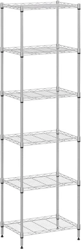 Miniatura 10 de BestOffice Estantes de almacenamiento de 5 estantes, estantería ajustable, estantes de metal, 11.6 pulgadas de profundidad x 21.5 pulgadas de ancho