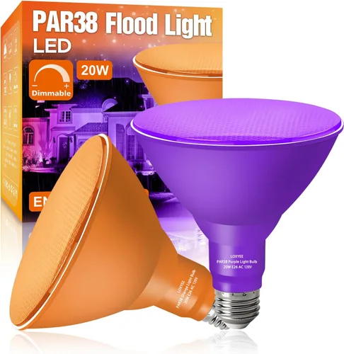 Miniatura 10 de PAR38 Bombillas LED de inundación para exteriores, paquete de 2 unidades, regulables 20 W (equivalente a 200 W) bombillas de inundación de base E26