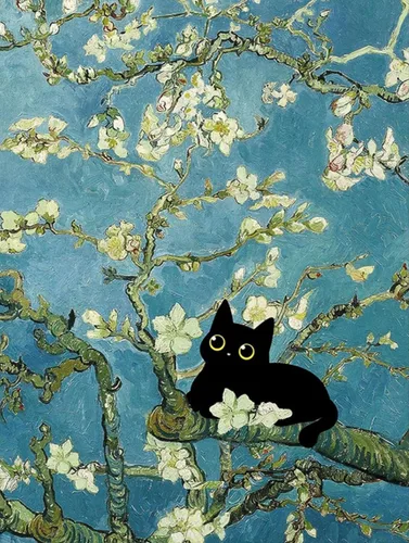 Kits de pintura de diamantes para adultos, pintura de diamante de gato negro 5D, arte de diamantes para adultos, diamantes redondos de taladro