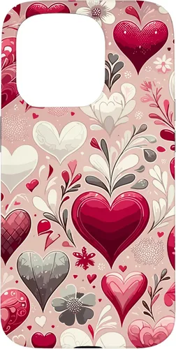 Miniatura 12 de Funda romántica para iPhone 11 Pro Max con corazones encantadores para el día de San Valentín