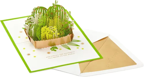 Miniatura 7 de Hallmark Signature Paper Wonder - Tarjeta de agradecimiento emergente, suculentas, tarjeta del día de enfermeras, agradecimiento al profesor, regalo