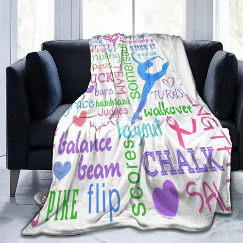Mantas de gimnasia para niñas, regalos de gimnasia para niñas, amantes de la gimnasia, artículos de gimnasia, decoración de fiesta de Navidad,