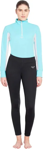 Miniatura 6 de TuffRider Buzo deportivo, de mangas largas, respirable, con tela de malla, para mujer.
