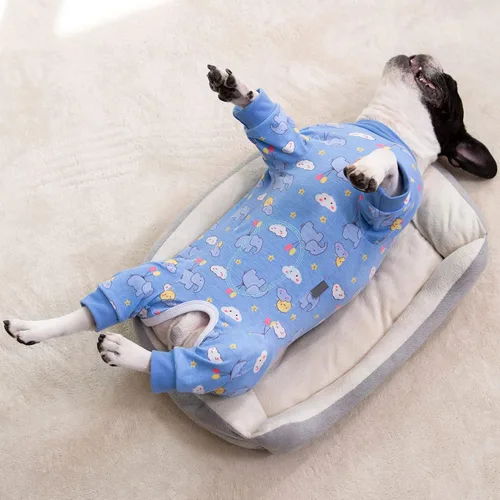 Miniatura 5 de Traje de recuperación de cirugía para perros, mameluco para cirugía hembra, perros machos, pijamas de manga larga, mameluco para perros pequeños