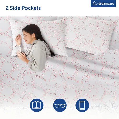 Miniatura 494 de DREAMCARE Juego de sábanas Queen – 6 piezas Sábanas de enfriamiento – hasta 15” Sábanas profundas tamaño Queen – Colección 2500 Supreme – Extra 03