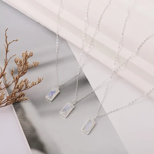 Miniatura 4 de HOPE LOVE SHINE New Beginnings Rainbow Moonstone Sterling Silver Necklace for Women