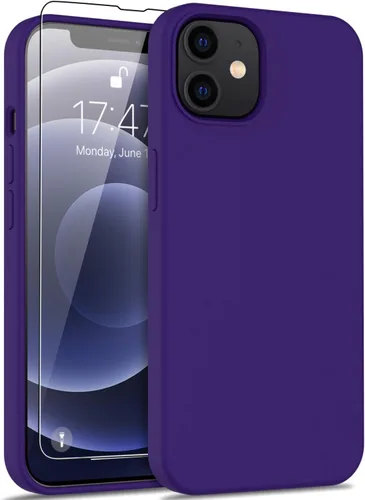 Miniatura 70 de bemal Funda para iPhone 14 Pro con protector de pantalla, silicona líquida de ajuste delgado, forro de microfibra suave, diseñada para mujeres