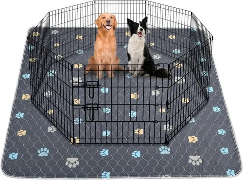 Miniatura 17 de Aitmexcn Almohadilla lavable para orina de perro, 100% impermeable, tapete de entrenamiento para cachorros o perros mayores, almohadillas Color Paws
