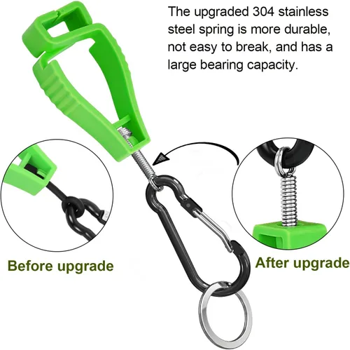 Miniatura 4 de NANHONG 16 clips para guantes para trabajo, gafas y cascos para trabajadores de la construcción, agarrador de guantes