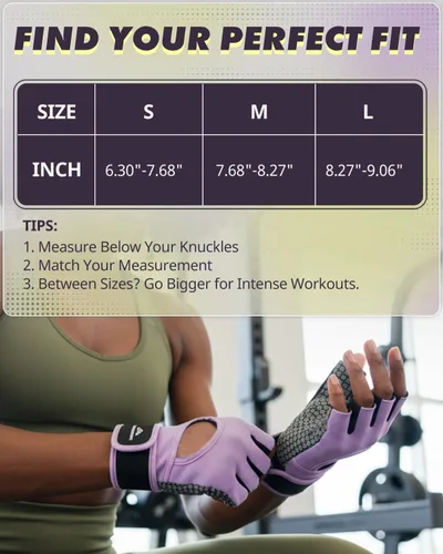 Miniatura 6 de Trideer Guantes de levantamiento de pesas para mujeres y hombres con soporte de muñeca, guantes de entrenamiento para mujer, protección completa