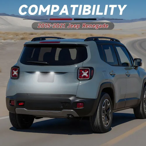Miniatura 3 de nsautolighting Ensambles de luz LED para placa de matrícula para Jeep Renegade 2015 2016 2017 2018 2019 2020 2021, lámpara de etiqueta trasera