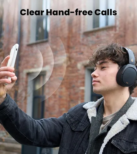 Miniatura 4 de Edifier W80 - Auriculares de diadema con cancelación activa de ruido de -49dB, LDAC de alta resolución con cable e inalámbricos, llamada clara AI
