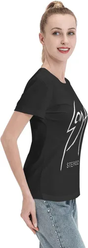 Miniatura 5 de Soda Stereo Logo T Shirt Womens Summer Tee Casual Short Sleeve Tshirt