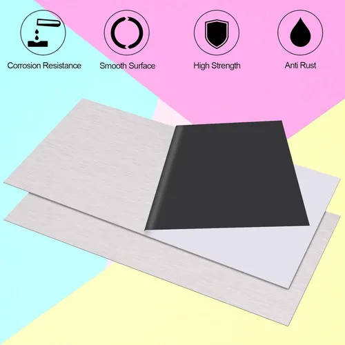 Miniatura 2 de 2 piezas de chapa de metal de acero inoxidable 430 de 6" x 12" x 1/32" Pulgadas para montaje magnético en pared, placas de metal 20GA (0.80MM)