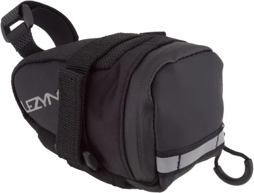 LEZYNE M-Caddy Bolsa de sillín de bicicleta, carretera, montaña, bicicleta de grava, paquete de asiento, negro, accesorio de velcro, 0.4 L,