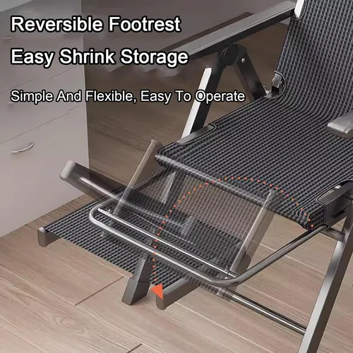Miniatura 5 de Silla reclinable plegable, tumbona para exteriores, silla reclinable de gran tamaño, fácil de montar y ligera, con una capacidad de peso de 330