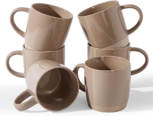 Miniatura 15 de famiware Mercury - Tazas de café de 13 onzas, juego de 4 tazas de café con asa, tazas para café con leche, té caliente, capuchino, moca, cacao, negro