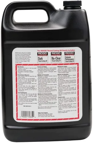 Miniatura 3 de RIDGID 70835 Nu-Clear Aceite de corte de rosca, 1 galón, halógeno, PCB y sin cloro, diseñado para prolongar la vida útil del equipo, enfría hilos