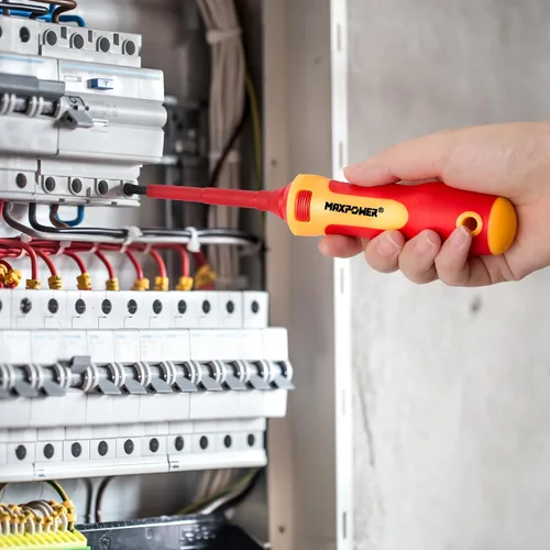 Miniatura 7 de MAXPOWER Juego de destornilladores aislados, destornilladores eléctricos aislados 7 en 1, kit de herramientas de destornillador eléctrico de punta