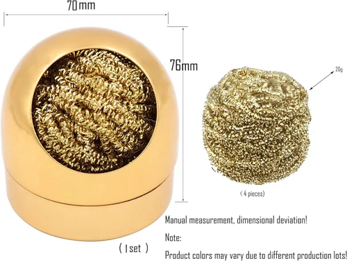 Miniatura 7 de LBY Limpiador de puntas de soldadura, tipo alambre, kit de cobre con 5 piezas de alambre de limpieza de punta de soldadura y 1 soporte para limpiar