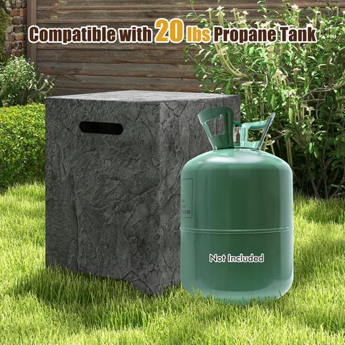 Miniatura 6 de Tangkula Mesa de cubierta de tanque de propano, cubierta de almacenamiento para tanque de gas al aire libre con almohadilla ajustable para los pies