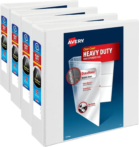Miniatura 9 de Carpeta resistente Avery para trabajos, Blanco Paquete de 10