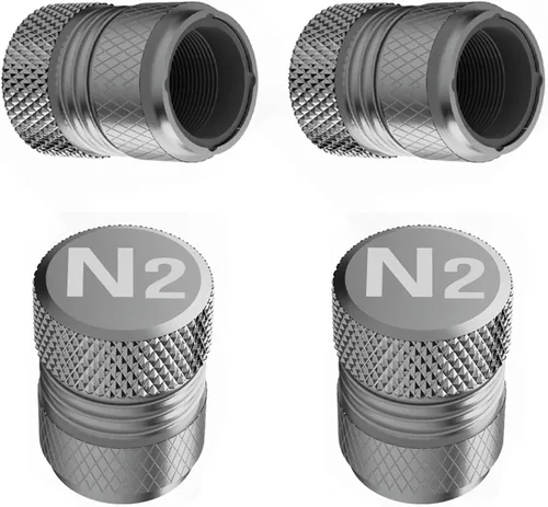 Tapones de vástago de válvula de neumático, paquete de 4 tapones de válvula de aire de aleación anodizada de alta calidad, anticorrosión, nitrógeno